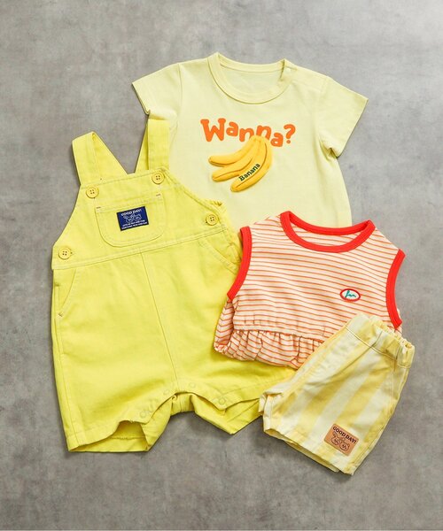 BREEZE（ブリーズ）の「【リンク】Bpop ミジンボーダータンクボディオール（ロンパース・キッズ・イエロー/グリーン/レッド・70/80）」の16枚目の写真