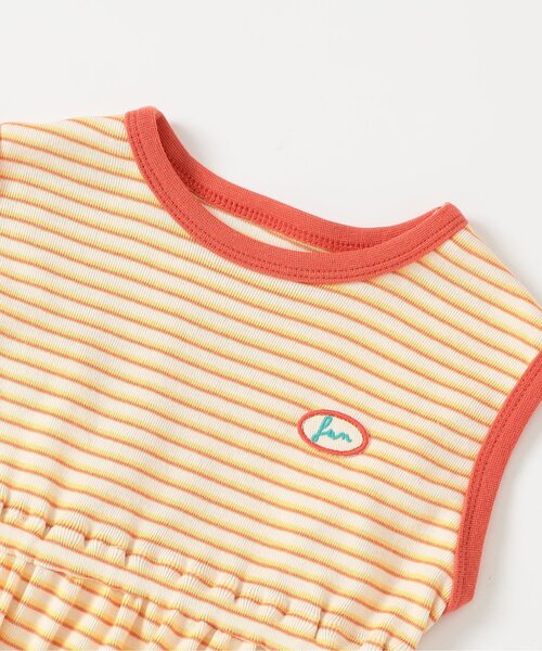 BREEZE（ブリーズ）の「【リンク】Bpop ミジンボーダータンクボディオール（ロンパース・キッズ・イエロー/グリーン/レッド・70/80）」の8枚目の写真