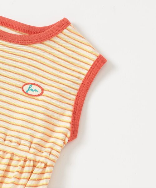 BREEZE（ブリーズ）の「【リンク】Bpop ミジンボーダータンクボディオール（ロンパース・キッズ・イエロー/グリーン/レッド・70/80）」の5枚目の写真