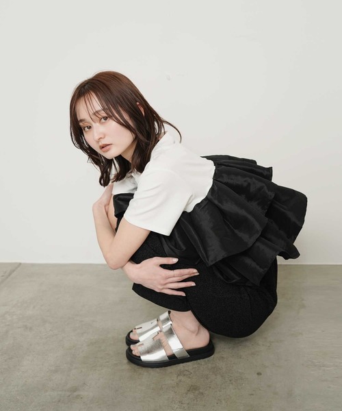 Bulue.(ブルー)の「【Bulue.】ベルトデザイン ミュール サンダル(サンダル・レディース・シルバー/ブラック/グレー・39/38/37/36)」の15枚目の写真