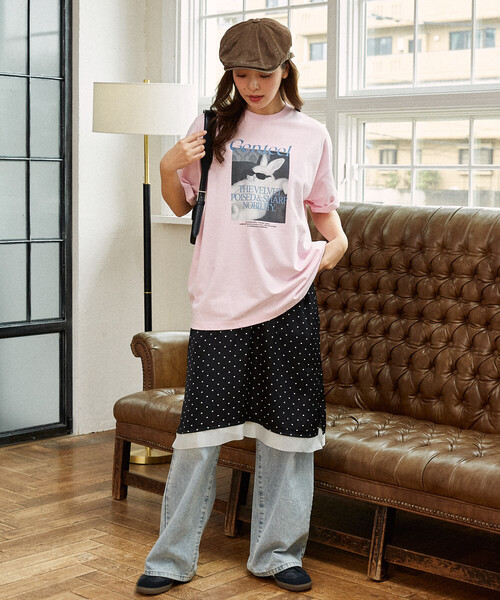 PUBLUX(パブリュクス)の「PUBLUX/パブリュクス <機能性素材>Genteel ラビット プリント Tシャツ 限定展開(Tシャツ/カットソー・レディース・ホワイト/ピンク/チャコールグレー・LARGE/MEDIUM/SMALL)」の6枚目の写真