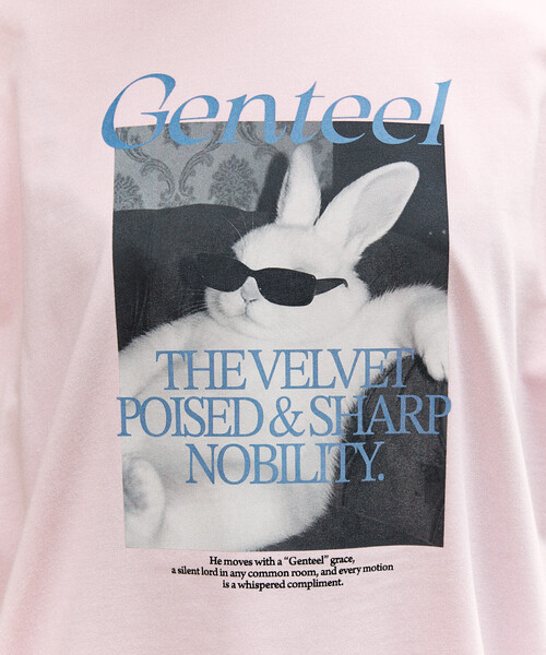 PUBLUX(パブリュクス)の「PUBLUX/パブリュクス <機能性素材>Genteel ラビット プリント Tシャツ 限定展開(Tシャツ/カットソー・レディース・ホワイト/ピンク/チャコールグレー・LARGE/MEDIUM/SMALL)」の10枚目の写真