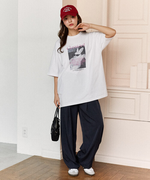 PUBLUX(パブリュクス)の「PUBLUX/パブリュクス <機能性素材>Genteel ラビット プリント Tシャツ 限定展開(Tシャツ/カットソー・レディース・ホワイト/ピンク/チャコールグレー・LARGE/MEDIUM/SMALL)」の16枚目の写真