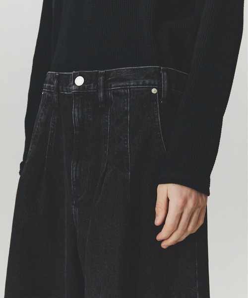 PUBLIC TOKYO（パブリックトウキョウ）の「PUBLIC DENIM BUGGY /日本製/岡山デニム/ルーズ/春服（デニムパンツ・メンズ・ブラック/ミント/ダークインディゴブルー・2/1/3）」の5枚目の写真