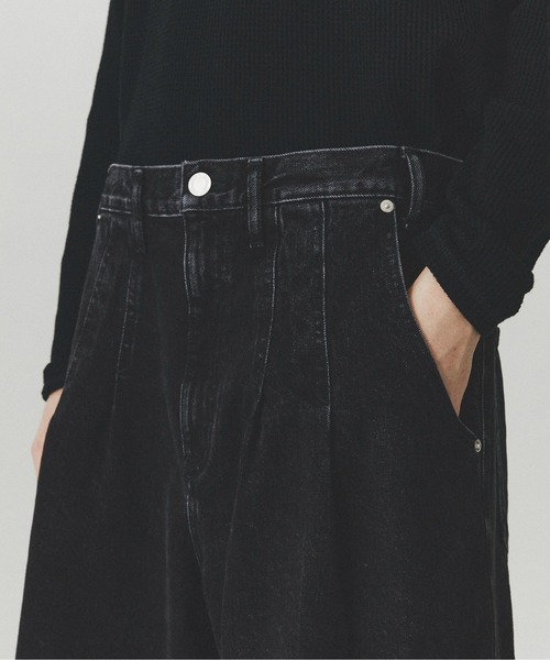 PUBLIC TOKYO（パブリックトウキョウ）の「PUBLIC DENIM BUGGY /日本製/岡山デニム/ルーズ/春服（デニムパンツ・メンズ・ブラック/ミント/ダークインディゴブルー・2/1/3）」の12枚目の写真