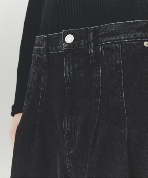 PUBLIC TOKYO（パブリックトウキョウ）の「PUBLIC DENIM BUGGY /日本製/岡山デニム/ルーズ/春服（デニムパンツ・メンズ・ブラック/ミント/ダークインディゴブルー・2/1/3）」の13枚目の写真