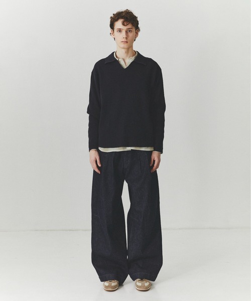 PUBLIC TOKYO（パブリックトウキョウ）の「PUBLIC DENIM BUGGY /日本製/岡山デニム/ルーズ/春服（デニムパンツ・メンズ・ブラック/ミント/ダークインディゴブルー・2/1/3）」の9枚目の写真