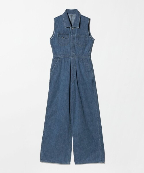 UNITED ARROWS(ユナイテッドアローズ)の「<FILL THE BILL>ノースリーブ オールインワン(つなぎ/オールインワン・レディース・ブラック/コバルトブルー・FREE)」の1枚目の写真