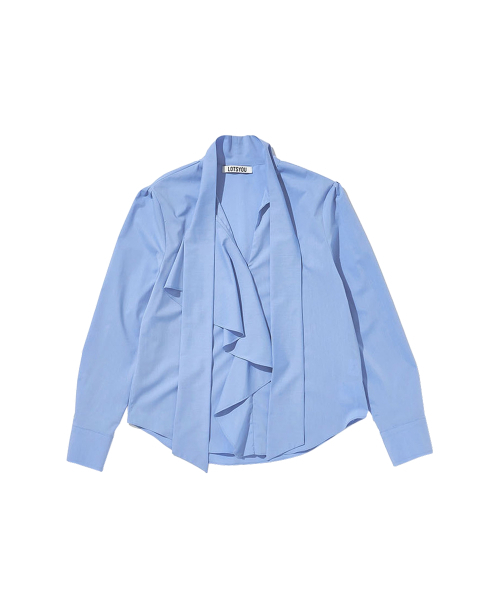LOTSYOU(ロッツユー)の「Old Money Blouse Sky Blue(シャツ/ブラウス・レディース・その他・O/S)」の1枚目の写真