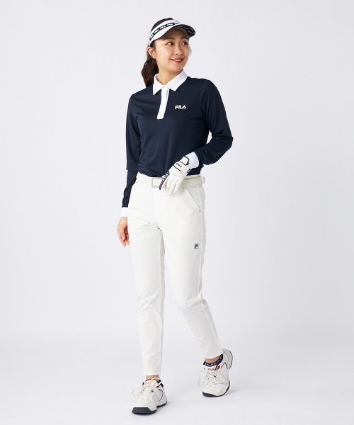 FILA GOLF(フィラゴルフ )の「【FILA GOLF:フィラゴルフ】レディースライトテーパードパンツ ゴルフ(その他パンツ・レディース・ネイビー/ホワイト/ピンク・MEDIUM/LARGE/X-LARGE)」の4枚目の写真
