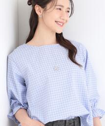 SHOO・LA・RUE | 【セットアップ可/S-LL/洗濯機可】二の腕もカバーしてくれる さらっとした着心地の6分袖サッカーブラウス(シャツ/ブラウス)