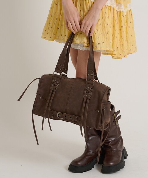 w closet（ダブルクローゼット）の「【3色展開】2wayボストンバッグ（ボストンバッグ・レディース・ピンク/ブラウン/ブラック・FREE）」の21枚目の写真