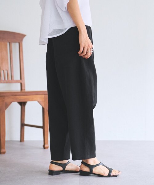 BEARDSLEY(ビアズリー)の「リネンバレルパンツ(その他パンツ・レディース・ベージュ/ブラック・0/1)」の5枚目の写真