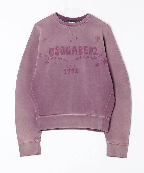 DSQUARED2(ディースクエアード)の「Field Fit Crewneck Sun Faded Dyed Brushed Cotton Fleece/0252(スウェット・レディース・パープル・S)」の1枚目の写真