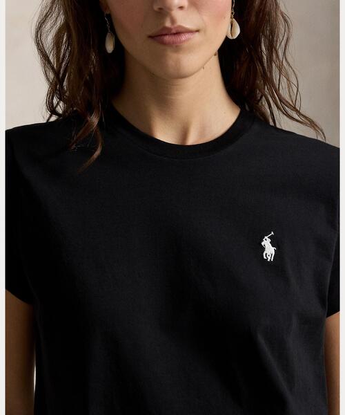 POLO RALPH LAUREN(ポロ ラルフ ローレン)の「クラシック フィット コットン ジャージー クルーネック Tシャツ(Tシャツ/カットソー・レディース・ブラック系1・M/S/XL/XS/L)」の5枚目の写真