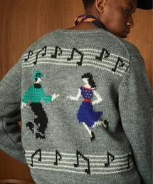 Schott（ショット）の「Schott/ショット/CREW KNIT "SHEET MUSIC"/クルー ニット "シート ミュージック"（ニット/セーター・メンズ）」