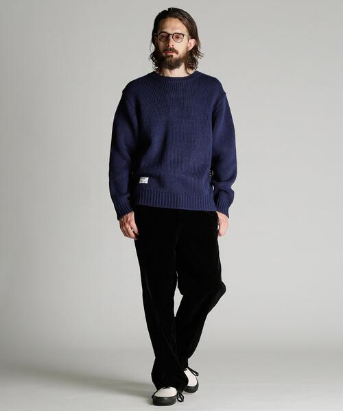 Schott(ショット)の「Schott/ショット/CREW KNIT "SHEET MUSIC"/クルー ニット "シート ミュージック"(ニット/セーター・メンズ・グレー/ネイビー・M/L/XL)」の18枚目の写真