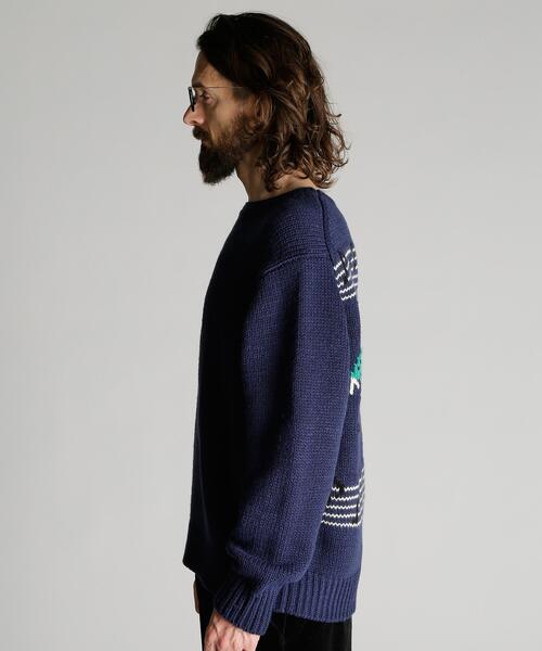 Schott(ショット)の「Schott/ショット/CREW KNIT "SHEET MUSIC"/クルー ニット "シート ミュージック"(ニット/セーター・メンズ・グレー/ネイビー・M/L/XL)」の19枚目の写真