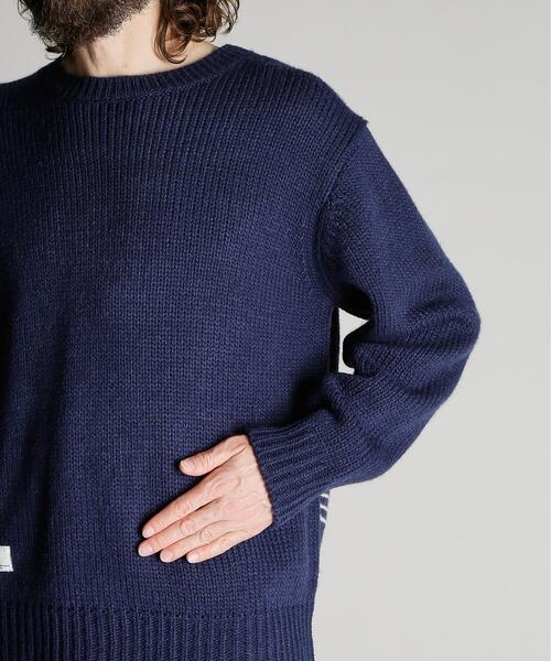 Schott(ショット)の「Schott/ショット/CREW KNIT "SHEET MUSIC"/クルー ニット "シート ミュージック"(ニット/セーター・メンズ・グレー/ネイビー・M/L/XL)」の22枚目の写真