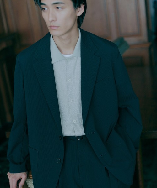 ADAM ET ROPE'(アダムエロペ)の「シアサッカー リラックスジャケット(テーラードジャケット・メンズ・ブラウン/ブラック・M/L)」の15枚目の写真