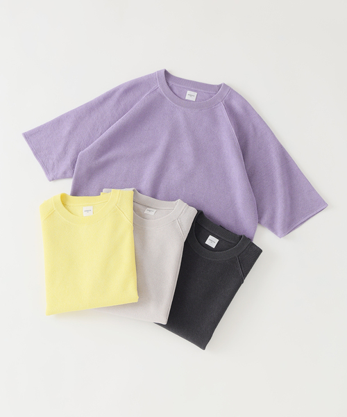 EDIFICE（エディフィス）の「ドライコットン ハーフスリーブ ニット（Tシャツ/カットソー・メンズ・パープル/イエロー/グレー/ブラック系その他・MEDIUM/LARGE）」の5枚目の写真