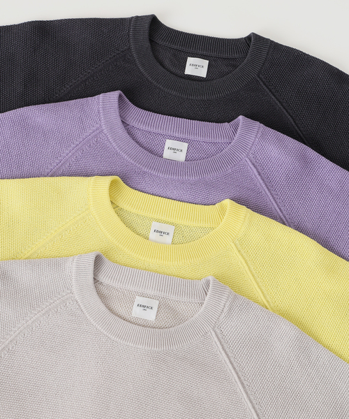 EDIFICE（エディフィス）の「ドライコットン ハーフスリーブ ニット（Tシャツ/カットソー・メンズ・パープル/イエロー/グレー/ブラック系その他・MEDIUM/LARGE）」の6枚目の写真