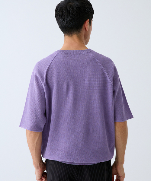 EDIFICE(エディフィス)の「ドライコットン ハーフスリーブ ニット(Tシャツ/カットソー・メンズ・パープル/イエロー/グレー/ブラック系その他・MEDIUM/LARGE)」の22枚目の写真