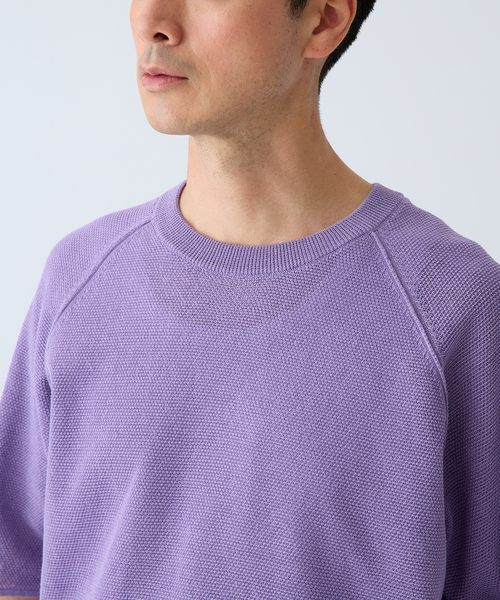 EDIFICE(エディフィス)の「ドライコットン ハーフスリーブ ニット(Tシャツ/カットソー・メンズ・パープル/イエロー/グレー/ブラック系その他・MEDIUM/LARGE)」の21枚目の写真