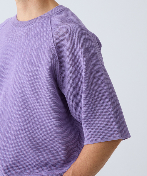 EDIFICE(エディフィス)の「ドライコットン ハーフスリーブ ニット(Tシャツ/カットソー・メンズ・パープル/イエロー/グレー/ブラック系その他・MEDIUM/LARGE)」の22枚目の写真