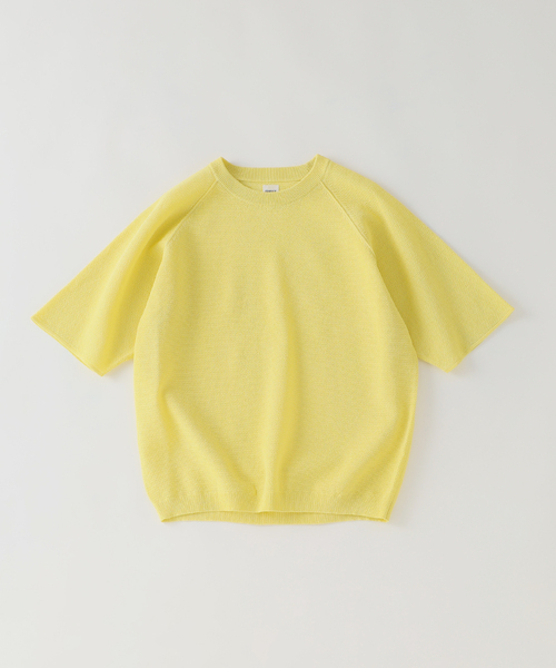 EDIFICE(エディフィス)の「ドライコットン ハーフスリーブ ニット(Tシャツ/カットソー・メンズ・パープル/イエロー/グレー/ブラック系その他・MEDIUM/LARGE)」の4枚目の写真
