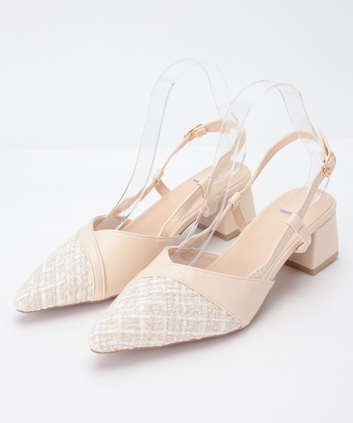 Lace Ladies(レースレディース)の「ツイード ミックス ポンテッド ストラップ サンダル(サンダル・レディース・ブラック/アイボリー・23cm/23.5cm/24cm/24.5cm/25cm/22.5cm)」の22枚目の写真