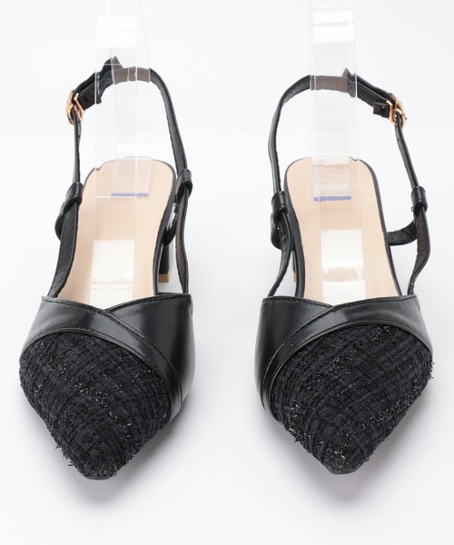 Lace Ladies(レースレディース)の「ツイード ミックス ポンテッド ストラップ サンダル(サンダル・レディース・ブラック/アイボリー・23cm/23.5cm/24cm/24.5cm/25cm/22.5cm)」の20枚目の写真