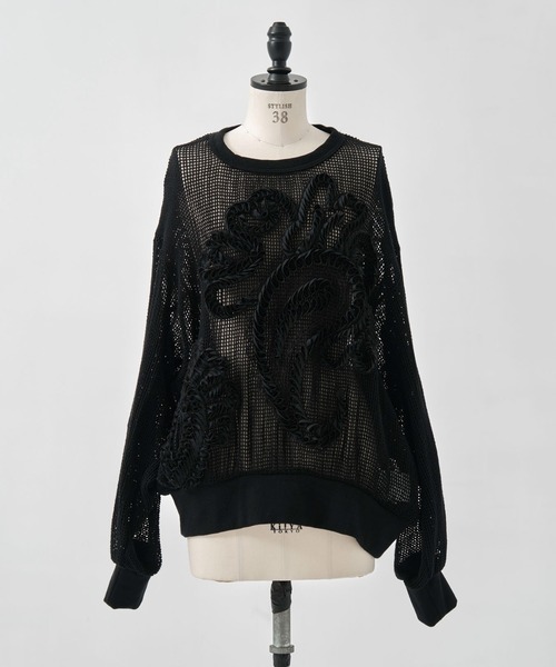 TAAKK（ターク）の「【TAAKK/ターク】Pullover/プルオーバー/ウォッシャブル（Tシャツ/カットソー・レディース・ブラック/ホワイト・1）」の2枚目の写真