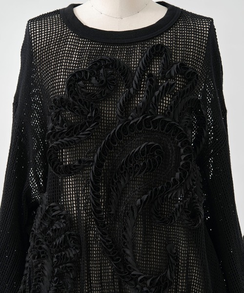 TAAKK（ターク）の「【TAAKK/ターク】Pullover/プルオーバー/ウォッシャブル（Tシャツ/カットソー・レディース・ブラック/ホワイト・1）」の7枚目の写真