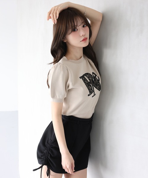 one after another NICE CLAUP(ワンアフターアナザーナイスクラップ)の「ウエストベルト付きサイドドロストミニスカート(スカート・レディース・グレー/ブラック/ベージュ・FREE)」の7枚目の写真