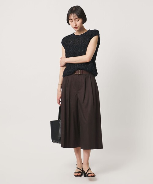 UNITED ARROWS(ユナイテッドアローズ)の「ギャバ クロップド パンツ(その他パンツ・レディース・オフホワイト/ダークブラウン/ブラック・36/38)」の14枚目の写真