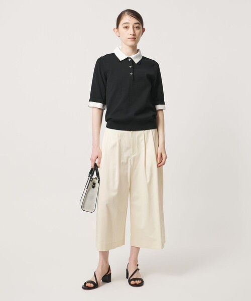 UNITED ARROWS(ユナイテッドアローズ)の「ギャバ クロップド パンツ(その他パンツ・レディース・オフホワイト/ダークブラウン/ブラック・36/38)」の16枚目の写真