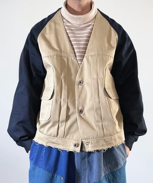 masterkey(マスターキー)の「mj11540- STIR-JK ノーカラージャケット(MK27A-O-06)(ノーカラージャケット・メンズ・ベージュ・S/M)」の5枚目の写真