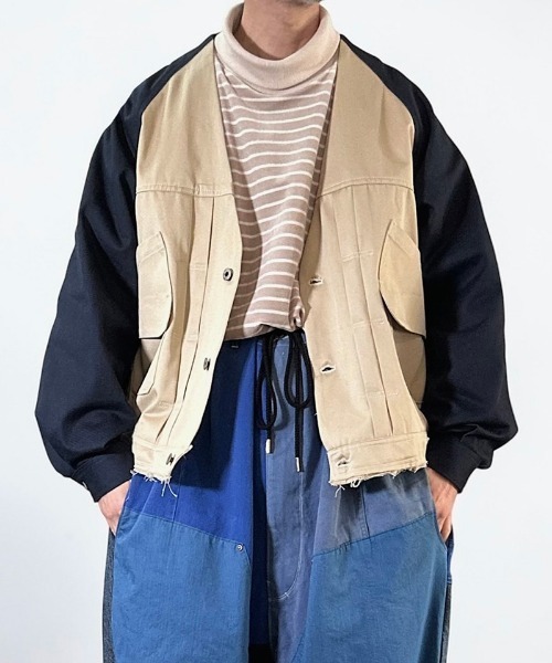 masterkey(マスターキー)の「mj11540- STIR-JK ノーカラージャケット(MK27A-O-06)(ノーカラージャケット・メンズ・ベージュ・S/M)」の6枚目の写真