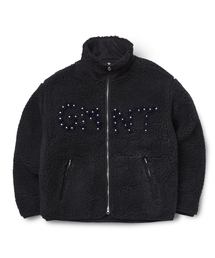 GARMENTS FAB（ガーメンツファブ）の「Flower Crochet Sherpa Jacket (BLACK)（その他アウター）」