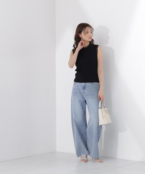 PROPORTION BODY DRESSING（プロポーションボディドレッシング）の「【中川紅葉さん着用】部分シアーノースリーブニット / 1216270501【WEB限定カラーあり】（ニット/セーター・レディース・ブラック/グリーン/レッド/ホワイト系その他・FREE）」の10枚目の写真