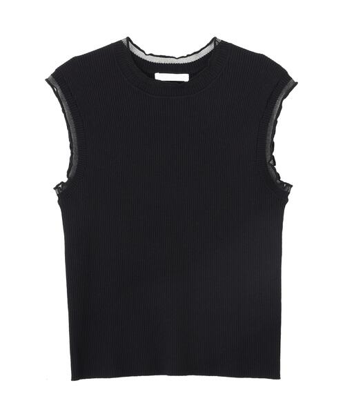 PROPORTION BODY DRESSING（プロポーションボディドレッシング）の「【中川紅葉さん着用】部分シアーノースリーブニット / 1216270501【WEB限定カラーあり】（ニット/セーター・レディース・ブラック/グリーン/レッド/ホワイト系その他・FREE）」の11枚目の写真