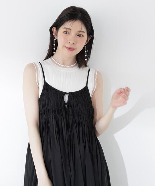 PROPORTION BODY DRESSING（プロポーションボディドレッシング）の「【中川紅葉さん着用】部分シアーノースリーブニット / 1216270501【WEB限定カラーあり】（ニット/セーター・レディース・ブラック/グリーン/レッド/ホワイト系その他・FREE）」の13枚目の写真