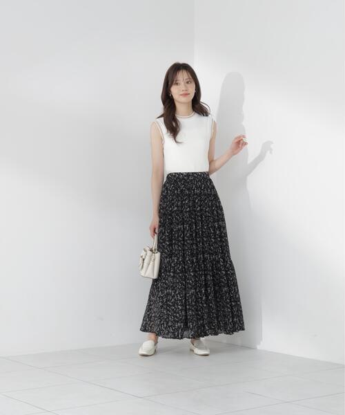 PROPORTION BODY DRESSING（プロポーションボディドレッシング）の「【中川紅葉さん着用】部分シアーノースリーブニット / 1216270501【WEB限定カラーあり】（ニット/セーター・レディース・ブラック/グリーン/レッド/ホワイト系その他・FREE）」の18枚目の写真