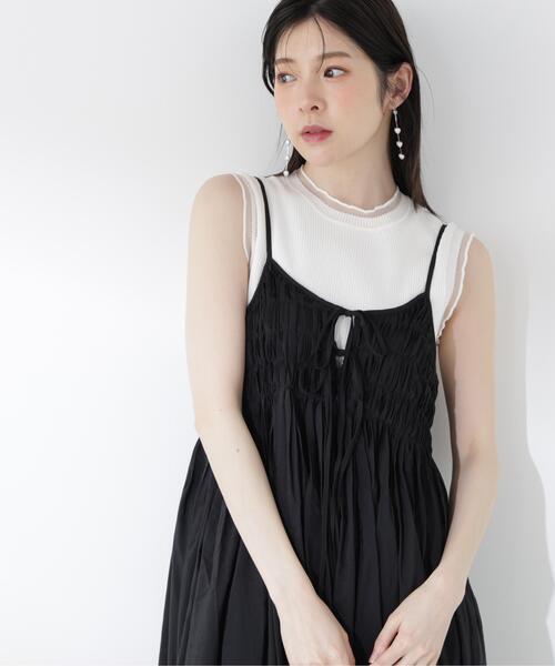 PROPORTION BODY DRESSING（プロポーションボディドレッシング）の「【中川紅葉さん着用】部分シアーノースリーブニット / 1216270501【WEB限定カラーあり】（ニット/セーター・レディース・ブラック/グリーン/レッド/ホワイト系その他・FREE）」の19枚目の写真