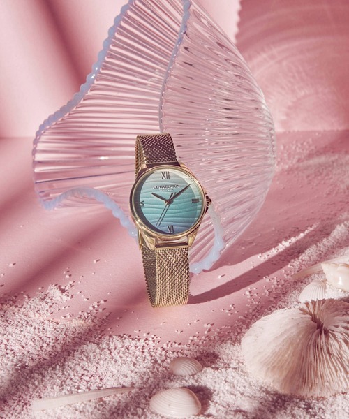 OLIVIA BURTON(オリビアバートン)の「「OLIVIA BURTON/オリビアバートン」シグネチャー - 30mm アジュール ゴールド メッシュ(アナログ腕時計・レディース・イエローゴールド・30mm)」の4枚目の写真