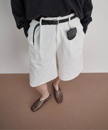 LOSCa | ポーチベルト付き タックハーフパンツ(その他パンツ)