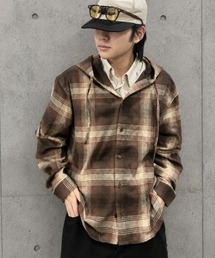 ZOZOMARKET by ren（ゾゾマーケットバイレン）の「【インフルエンサー renセレクト】チェックシャツパーカー（シャツ/ブラウス）」
