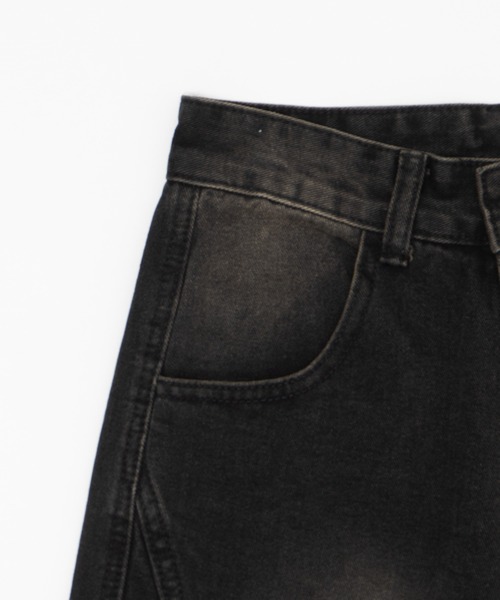 Figments(フィグメンツ)の「アシメフラップバギー(デニムパンツ・レディース・ブラック/インディゴブルー・MEDIUM/SMALL/LARGE)」の11枚目の写真