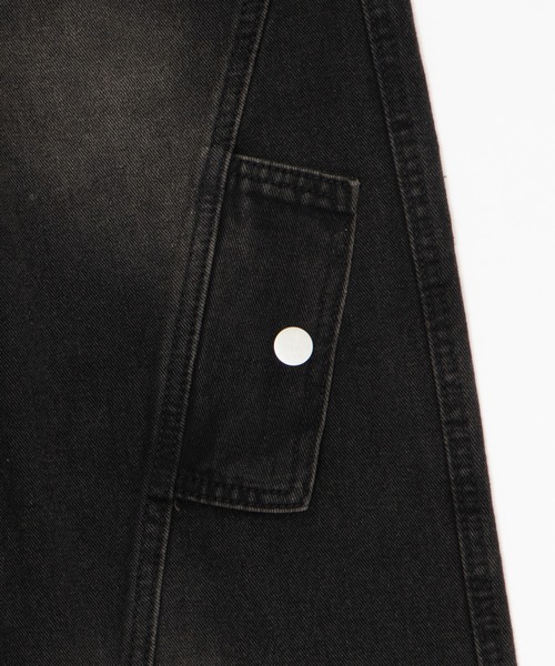 Figments(フィグメンツ)の「アシメフラップバギー(デニムパンツ・レディース・ブラック/インディゴブルー・MEDIUM/SMALL/LARGE)」の13枚目の写真